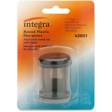 Integra Round Pencil Sharpener Canister, Smoke ITA42851